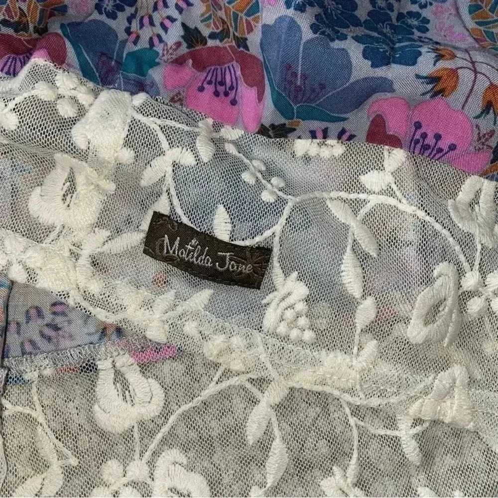 Matilda Jane Sew Perfect Peasant Top Large Make Believe Lace Boho Festival NWT - Picture 7 of 11